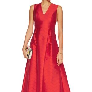 NWT ALEXIS DAO SILK BLEND RED GOWN LONG DRESS SIZE S